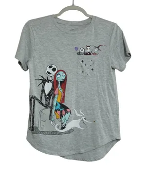 Disney Women's Medium Nightmare Before Christmas Jack Sally Zero Pocket T-Shirt thumbnail 1