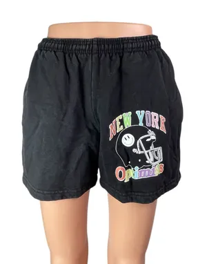 Madhappy Women's Black Graphic High Rise Yoga Gym Athletic Activewear Shorts S thumbnail 1