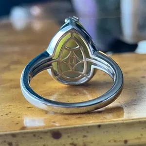 Natural Connemara Marble Sterling Silver Claddagh Ring Size 9 thumbnail 5
