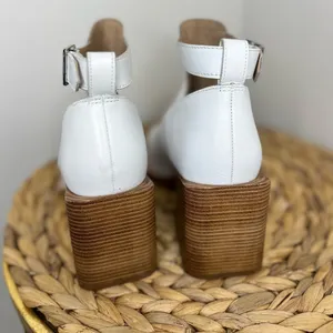 NWT Free People Shoes Brady Buckle leather white Bootie Cut Out ankle boots thumbnail 7