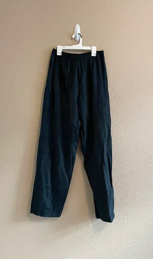 Black Shiny High Waisted Pants Size M thumbnail 2