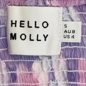 434 | Hello Molly Purple Floral Organza Fit & Flare Midi Dress Women‎ Small Prom thumbnail 4