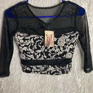 Sparkle and Fade Urban Outfitters Mesh Grunge Crop Top thumbnail 5