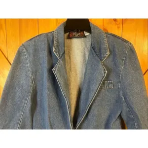 Vintage Jeanjer Jordache Denim Jacket Blazer Size MEDIUM (5806) thumbnail 3