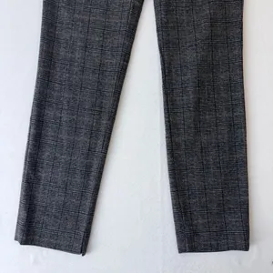 Zara Woman Gray Brown Plaid Glen Check Slim Fit Dress‎ Pants Size 2 thumbnail 8