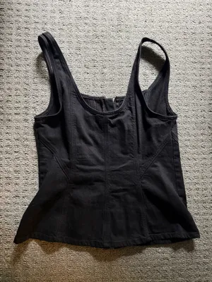 Universal Threads Black Zip Up Denim Top thumbnail 2