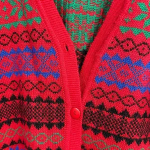 Vintage Boundary Waters Acrylic Fair Isle Boyfriend Grandpa Cardigan Sweater L thumbnail 3