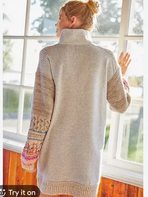 Anthropologie Daily Practice Cowl Neck Tunic Dress Size M thumbnail 2