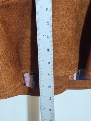 By Anthropologie Brown Robyn Faux Leather Moto Jacket Size Medium thumbnail 9