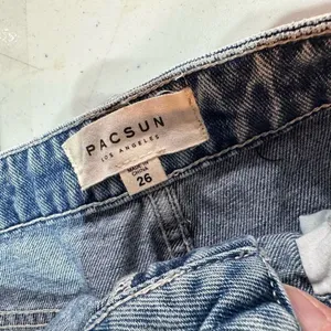 Pacsun denim blue deconstructed mini skirt size 26”‎ Size 2 festival concert thumbnail 4