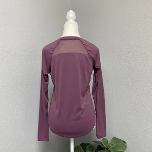 Al1ve Activewear Top Plum Ash Purple Mesh Panel Long Sleeve Pullover thumbnail 4
