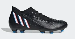 Adidas PREDATOR EDGE.3 Firm Ground Soccer Cleats | Black | Men's thumbnail 1