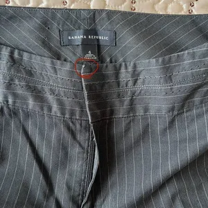 Banana Republic Striped Trousers Gray Dress Pants Size 4 Silk Blend thumbnail 7