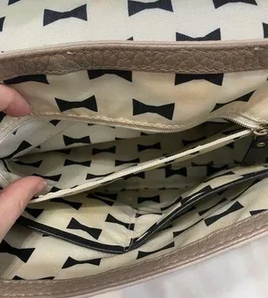 Kate Spade Tan And Cream Messenger Bag thumbnail 8