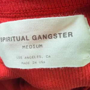 New Spiritual Gangster Women’s Medium Red Top Ribbed‎ Y2K Minimalist thumbnail 9