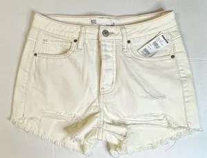 RSQ High Rise Short Womens Size 26 Distressed Fringed Summer Girlcore Beach New‎ thumbnail 1