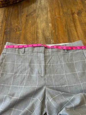 Ann Taylor Gray Windowpane Cropped Dress Pants thumbnail 10