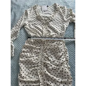 NWT Zara Polka Dot Dress Black White Women's XS Coastal Cocktail Beach Grandma thumbnail 7