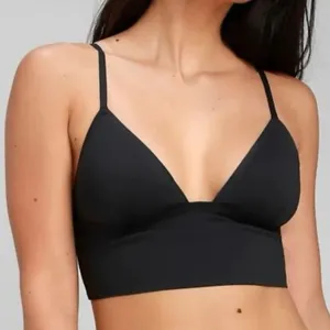 Free People Intimately Solid Brami Bralette Black Minimalist Longline Size S thumbnail 1