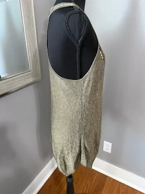 VTG Cache Beaded Y2K Boho Handkerchief Knit Tank Top Size XS. thumbnail 3