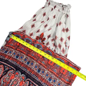 Free People Boho Gold Dust Printed Wide Leg High Waist Flowy Pants thumbnail 11