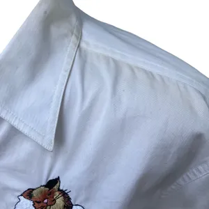 VTG Rafaella Shirt Sz L Cute Cats Holiday Christmas White Embroidered Button‎ Up thumbnail 4