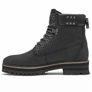 NIB Mark Nason Size 7.5 Black Lumber Jill Mulberry Lace Up Studded Combat Boots thumbnail 2
