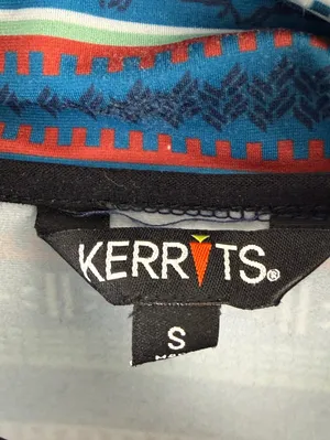 Kerrits Blue Fair Isle Rail Side Quarter-Zip Fleece Tech Top - Size - Small thumbnail 11