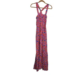 Skies Are Blue‎ Floral Print Crossed Neck Full Length Long maxi Dress Size Small thumbnail 4