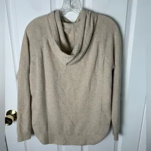 Theory Cashmere Curved Hem Hoodie M thumbnail 3