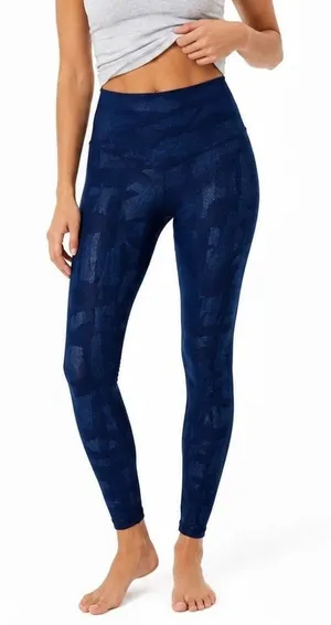 OFFLINE by Aerie Camo Metallic Leggings Navy Blue Athletic Shimmer Size M thumbnail 1