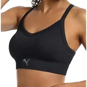 Puma Truth or Dare Ribbed Seamless Sports Bra -‎ Size L - Purple - NWT thumbnail 3