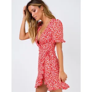 Princess Polly Poppy Moore Floral Mini Dress in Red Size 4 thumbnail 2