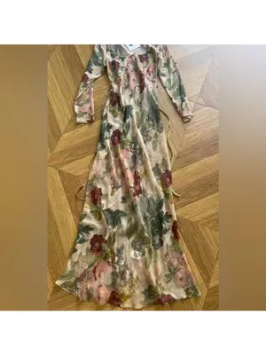 Realisation Par THE INKA in Ethereal Floral Long Sleeve Dress, M thumbnail 8