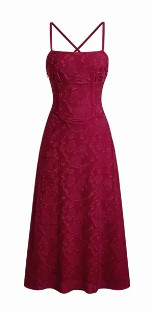 Cider Maxi Dress Wine Red thumbnail 1
