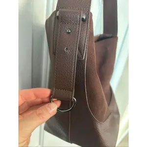Steve Madden Coffee Brown Faux Leather BMonte Bucket Shoulder Bag boho thumbnail 5