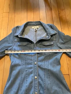 Madewell Chambray Denim Snap Front Dress Size 2 thumbnail 11