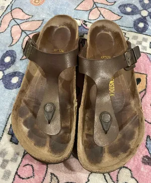 Birkenstock Sandals Leather Gizeh Thong Brown 38 thumbnail 1