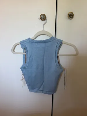 Crop top shirt Blue thumbnail 2