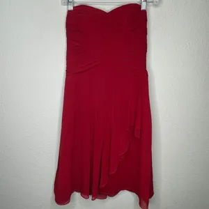 David's Bridal Strapless‎ Dress Red thumbnail 6