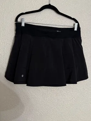Lululemon black Pace Rival Mid-Rise Skirt with shorts Size 10 thumbnail 12