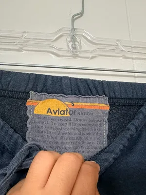 Aviator Nation Rainbow Bolt Sweatpants Charcoal Gray Joggers Size S thumbnail 6