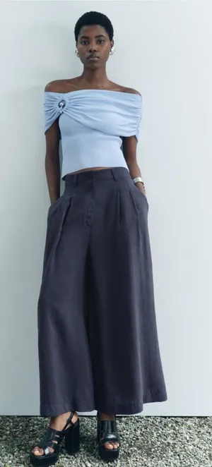 ZARA Off-The-Shoulder Top thumbnail 1
