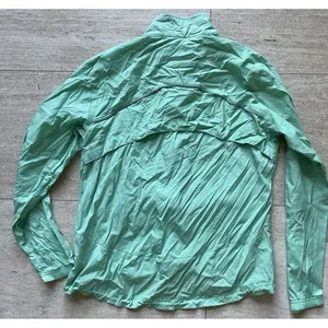 Nike women Lightweight Windbreaker Running Green ‎ Jacket Athletic Zip-Up M thumbnail 5
