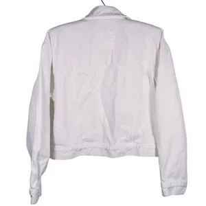 Abercrombie Womens Cropped Denim Trucker Jacket Size Medium White Utility Clean thumbnail 3