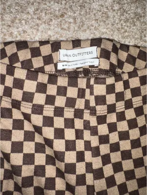 Urban Outfitters Checkered Flare Pants Stretchy thumbnail 3