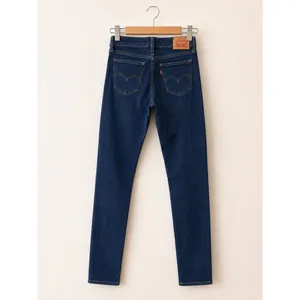 Levi’s 711 Skinny Jeans Womens 28 Dark Wash Mid Rise Stretch Denim Indigo Blue thumbnail 2