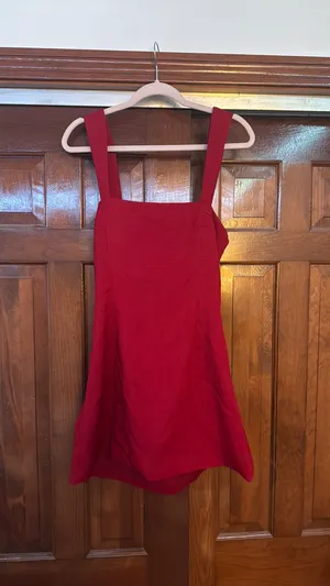 Pretty Little Thing Short Red Bow Dress thumbnail 2