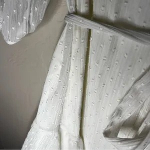 All Saints Jade Off‎ White Ruffle Swiss Dot Wrap Mini Dress thumbnail 13
