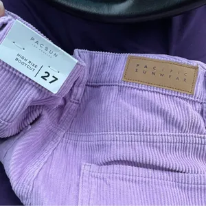 Pacsun Lilac corduroy high waist flare jeans thumbnail 4